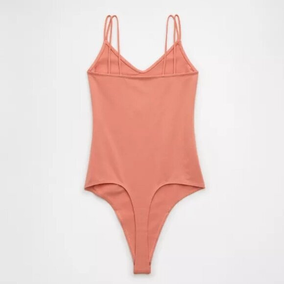 NWT American Eagle Main Squeeze Double Bungee Pink Thong Bodysuit - Picture 4 of 7